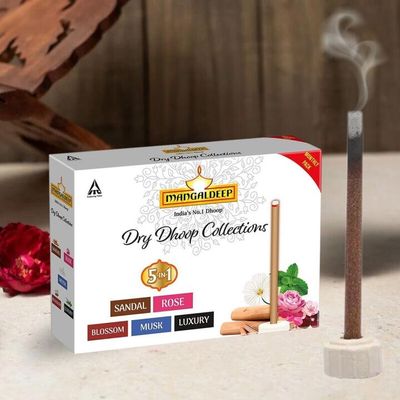 Mangaldeep Dry Dhoop Sticks Collections - Bamboless Incense