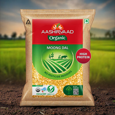 Aashirvaad Organic Moong Dal (Split) | 100% Organic Moong Dal Rich in Protein