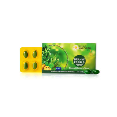 Kerala Ayurveda Brahami Pearls 40 Capsules Stress Relief, Better Memory Booster For Adults & Kids