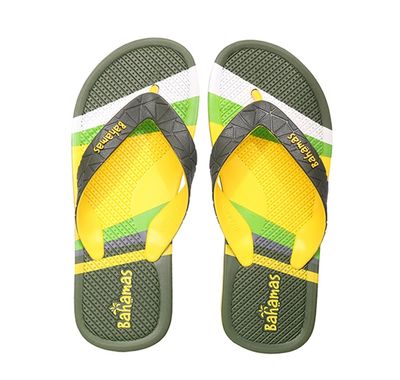 Bahamas Slippers BHG-102 Olive Yellow For Men | 9 UK