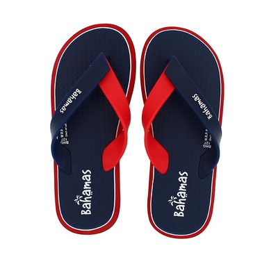 Bahamas Slippers BHG-127 Navy Blue Red For Men | 7 UK
