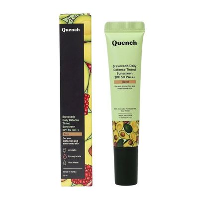 Quench Bravocado Daily Defense Tinted sunscreen SPF 50 PA+++ (Light Medium) 50ml