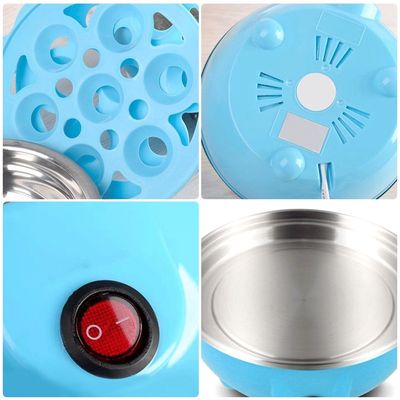 Themisto 350 Watts Egg Boiler/Poacher/Cooker For Steaming, Cooking & Boiling 14 Eggs - Blue