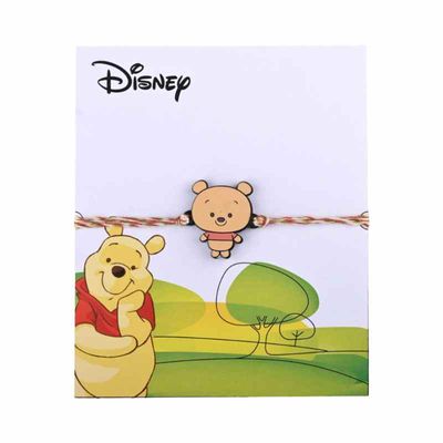 FlowerAura Winnie The Pooh Yellow Rakhi - Cute and Playful