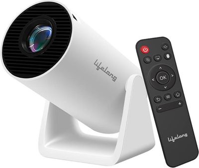 Lifelong LightBeam Smart Projector (2500 lm /1 Speaker) Portable Android 720p HD Native with 4K, 120-inch Display