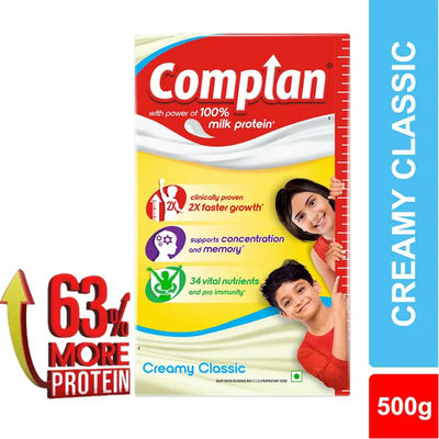 Complan Creamy Classic Flavour Drink Mix | For 5+ years Kids