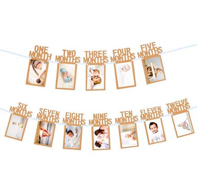 Let's Vybe 12 Months Baby Photo Banner