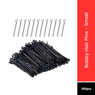 Beautiliss Professional Bobby Hair Pins Small with Storage box Thick Black Ball tip Metal