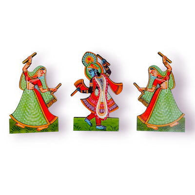 Divine Vibes Gopi And Krishna Icons MDF Set
