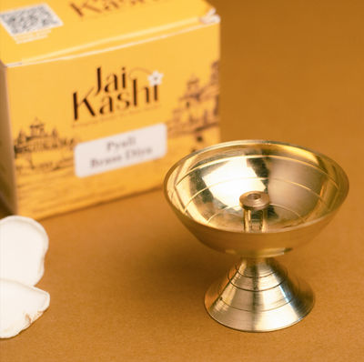 Jai Kashi Pyali Brass Diya Small