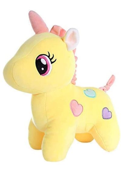 Sterling Unicorn Teddy Bear Plush Soft Toy Animal Baby Boys & Girls 25 Cm - Yellow