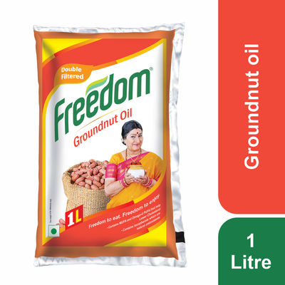 Freedom Double Filtered Groundnut Cooking Oil | Pouch
