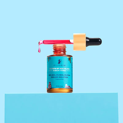 Pilgrim Peeling Solution for Face with 25% AHA + 2% BHA for glowing skin ,Men & Women