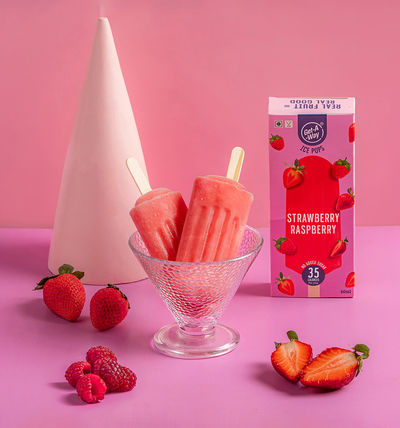 Get-A-Way Strawberry Raspberry Ice Pop (Low Calorie, Zero Added Sugar)