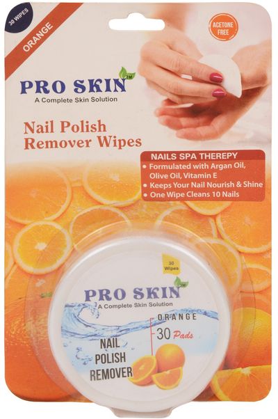 Fine Life Pro Skin Nail Polish Remover Wipes - Orange, 30 wipes