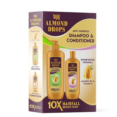 Bajaj Almond Drops Anti Hairfall Shampoo & Conditioner With Almond Oil And Vitamin E
