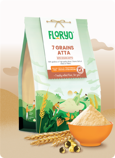 Floryo 7 Grains Atta | With Chana Sattu