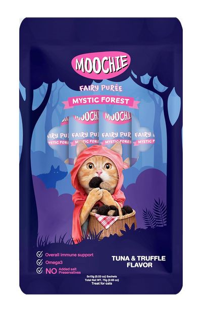 Moochie Cat Creamy Treats With Tuna & Truffle , Lickable Treat For Cats