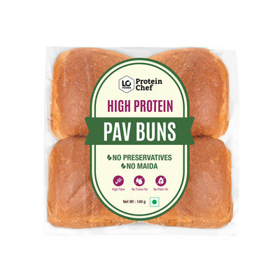 Protein Chef High Protein Pav Bun (Zero Maida, Multigrain) - Made with MP Sharbati Wheat