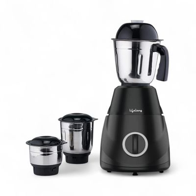 Lifelong LLMG300 Power Pro Mixer Grinder | 500 W | 3 Jars | 1.5 L | Durable Stainless Steel - Black