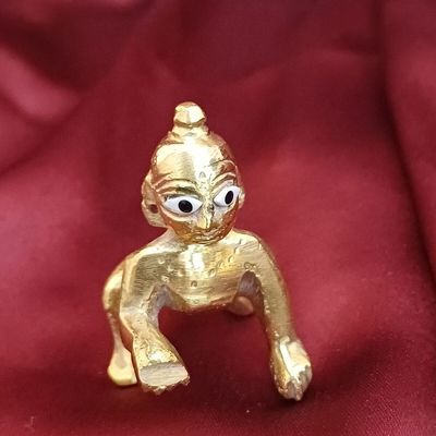 Gullak Laddoo Gopal Brass Idol | Size 2 | 3 inch