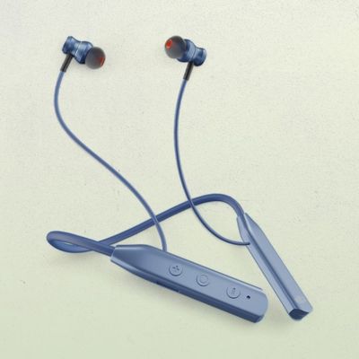 Nu Republic Pulse Metal With Upto 50Hrs Playtime Enc Fast Charging Dual Pairing Bluetooth Headset (Blue In The Ear)