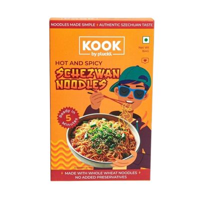Pluckk Instant Spicy Schezwan Atta Noodles | Serves 2