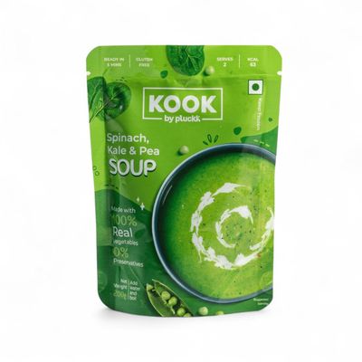 Pluckk Gluten Free Spinach, Kale & Pea Soup | Serves 2