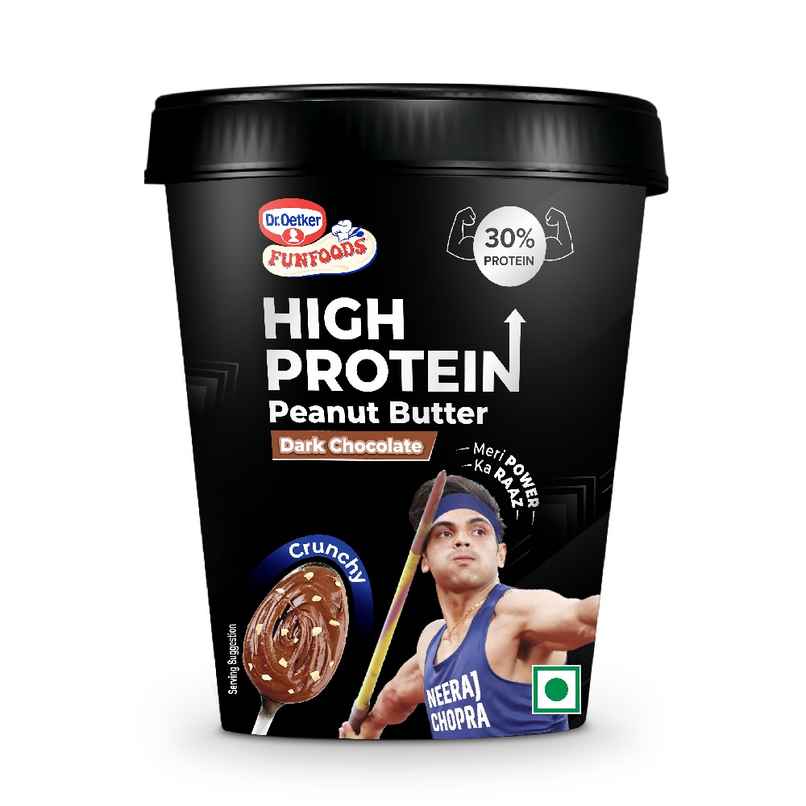 Dr. Oetker FunFoods High Protein Peanut Butter Dark Chocolate Crunchy Dr. Oetker FunFoods High Protein Peanut Butter Dark Chocolate Crunchy