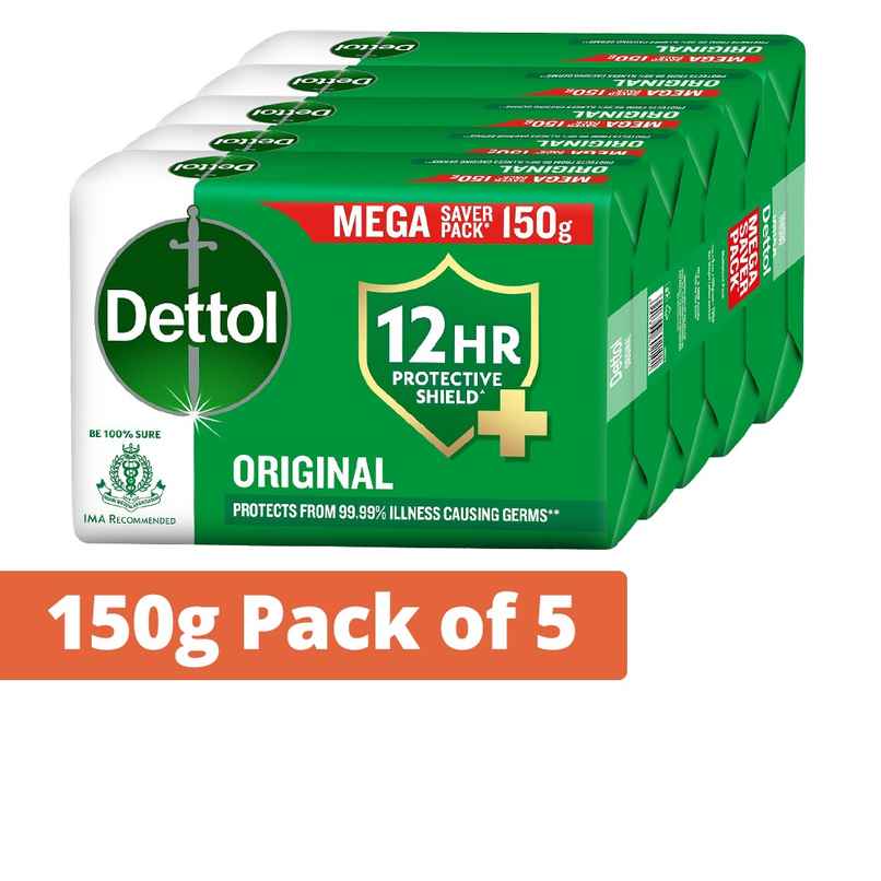 Dettol Original Bathing Soap Bar with 12hr Protective Shield