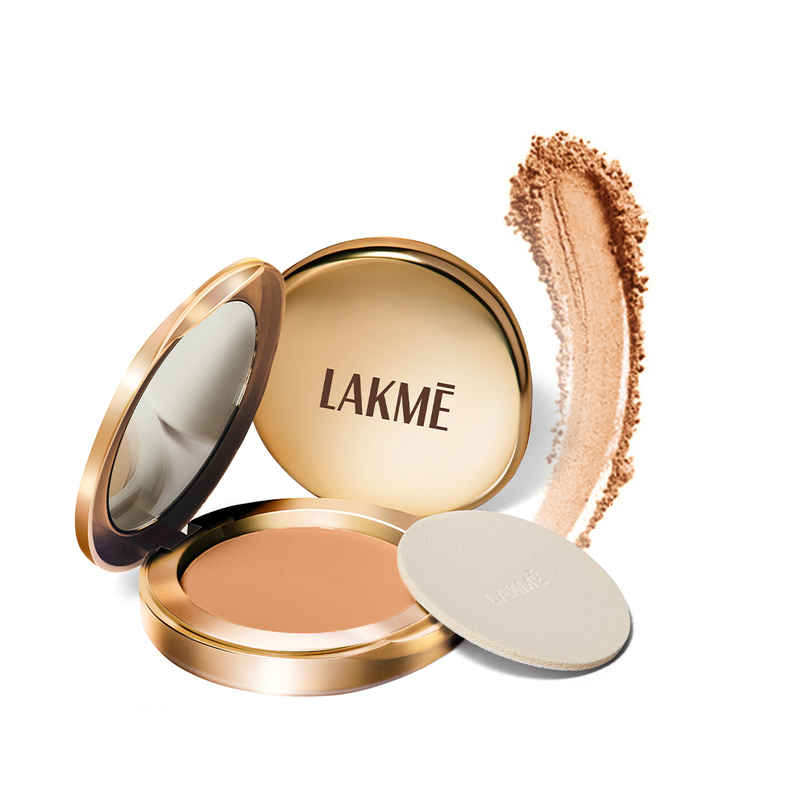 Lakme 9to5 Powerplay Matte Compact, Oil Control Formula, With Vitamin E, Almond