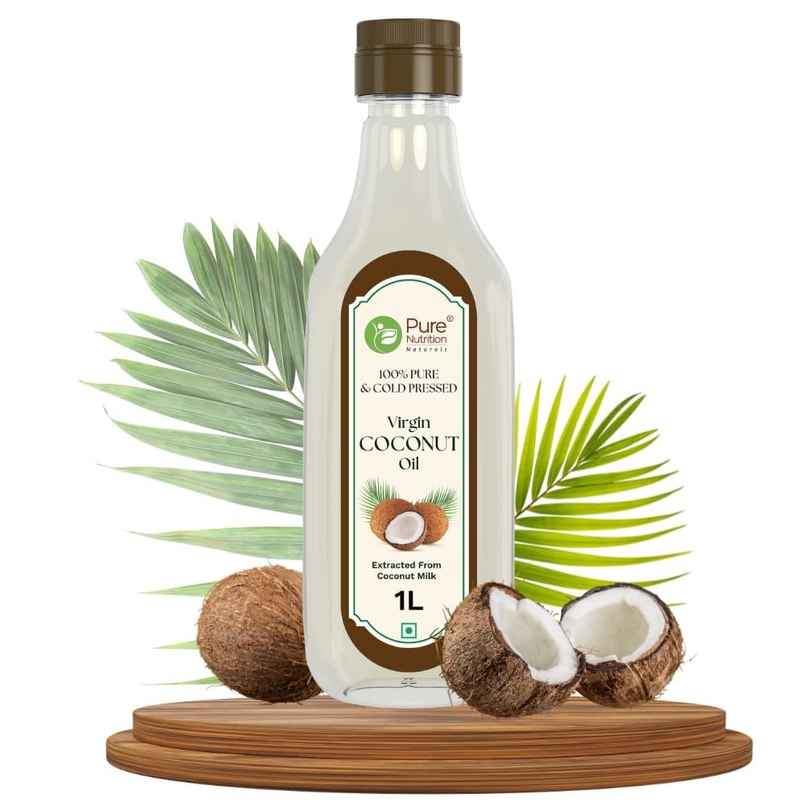 Pure Nutrition Virgin Coconut Cold Pressed Oil | Ideal For Cooking | Hair Care And Skin Moisturizer
