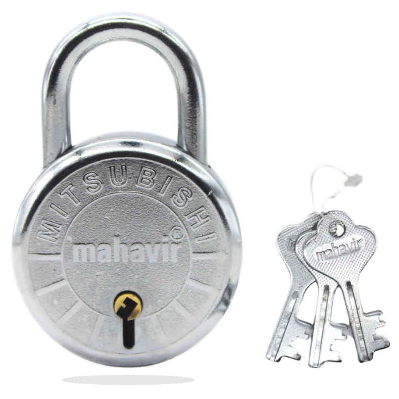 Se7en Pad Lock With 3 Keys - 65mm - Round Shaped