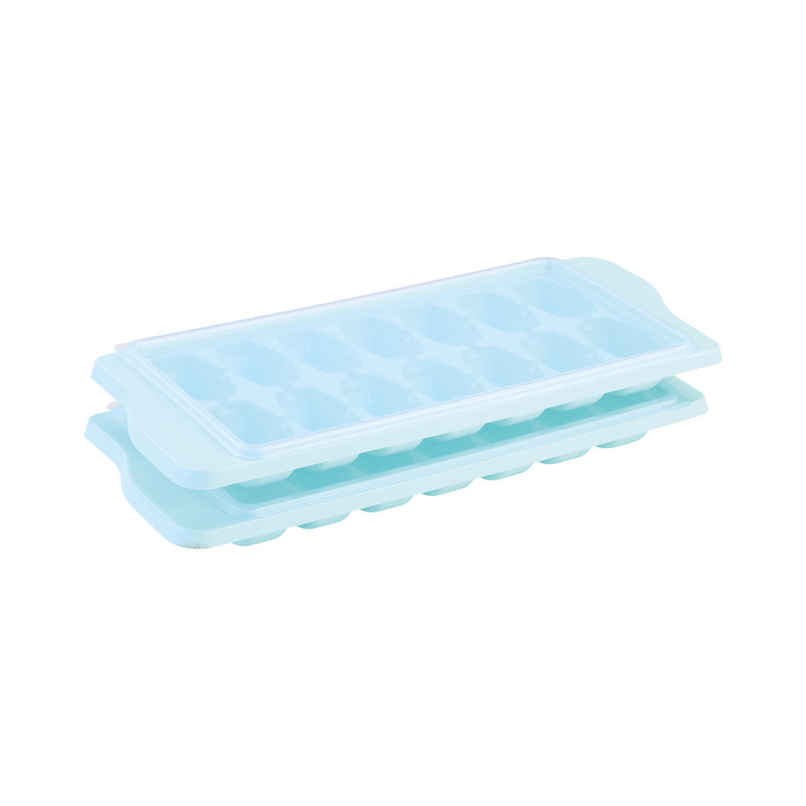 Icy Ice Cube Tray With Lid (Set Of 2) (Colour May Vary)