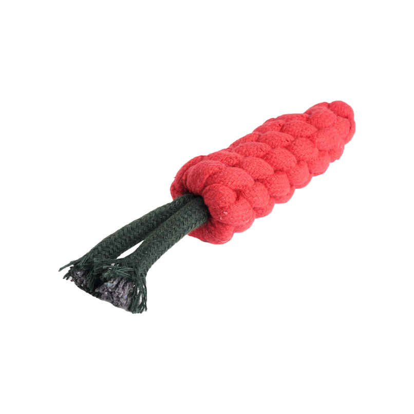 Super Pet Rope Carrot Chew Toy | Red & Black