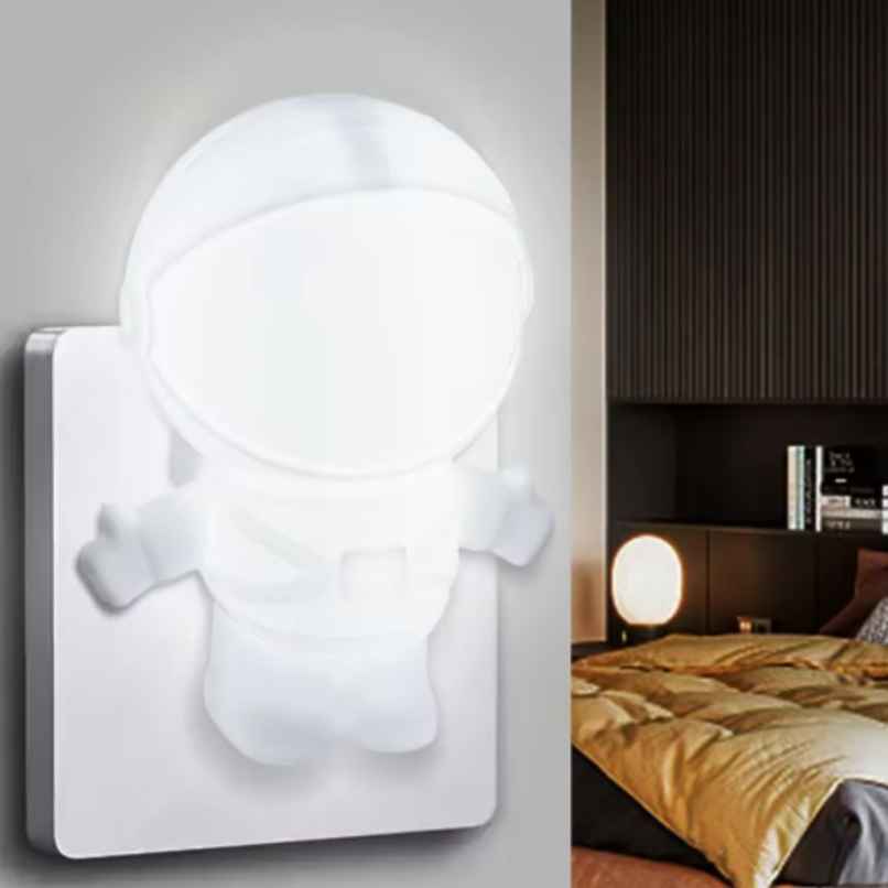 Hashwow Led Night Light - Cute Mini Astronaut Shape Wall Lamp For Home, Aisle, Hallway, Bedroom
