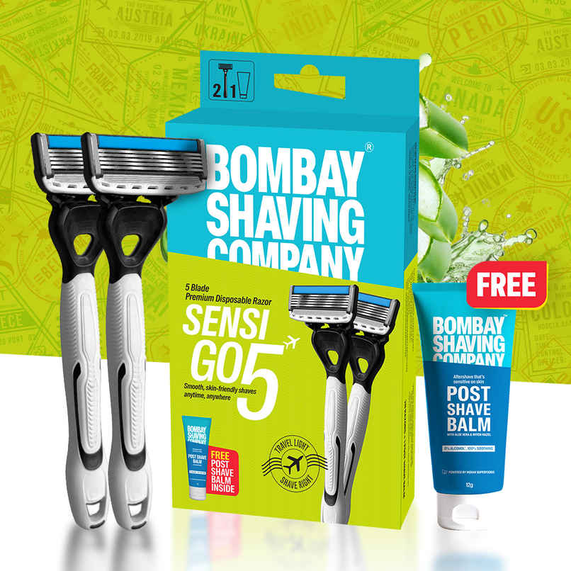 BSC Sensi Go 5 Premium 5 Blade Disposable Mens Razor | Free Post Shave Balm