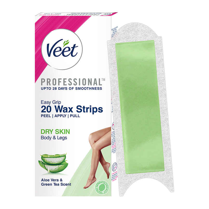 Veet Professional Waxing Strips Kit For Dry Skin | 20 Strips