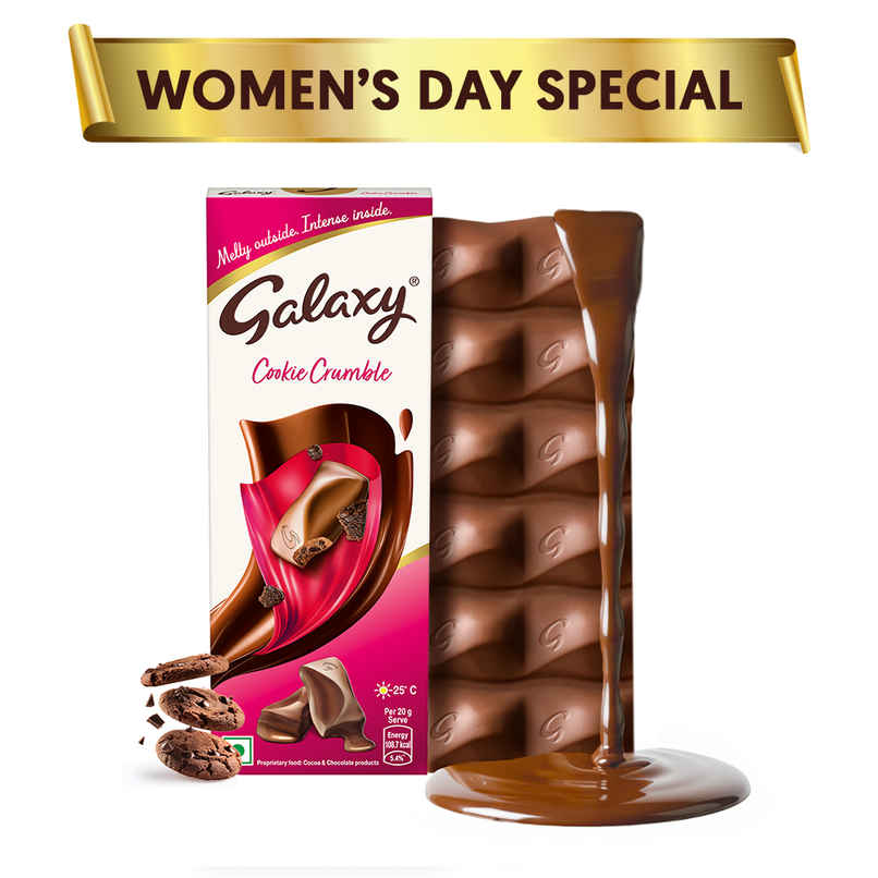 Galaxy Cookie Crumble Women's Day Special Chocolate Bar For Gifting