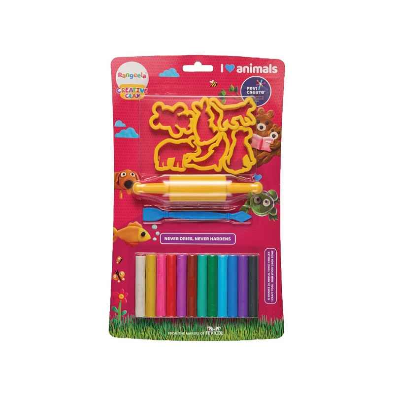 Rangeela Creative Clay Art Kit For Kids - Animal Series | Fun Learning