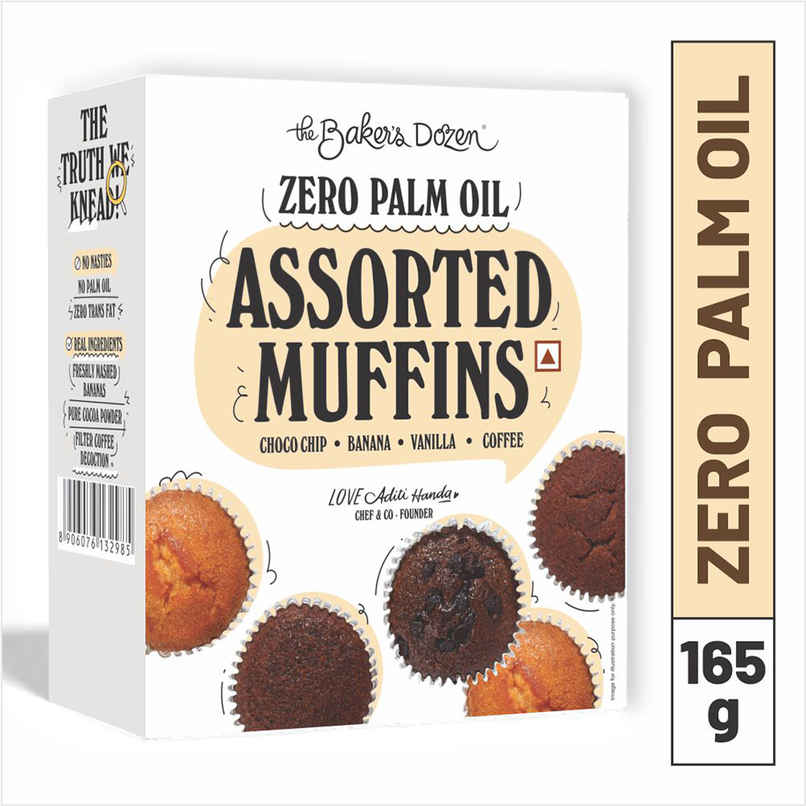 The Baker's Dozen Assorted Muffins | Chocochip Muffin | Vanilla Muffin | Banana Muffin | Cup Cakes