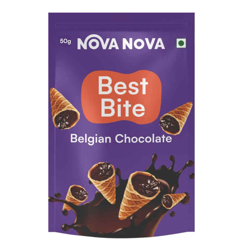 Nova Nova Best Bite | Chocolate Filled Mini Cones | Belgian Chocolate