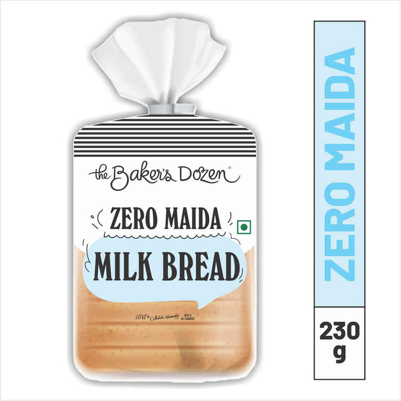 The Baker's Dozen Zero Maida Milk Bread | Atta Bread | Sandwich Bread | Gourmet | Clean Label