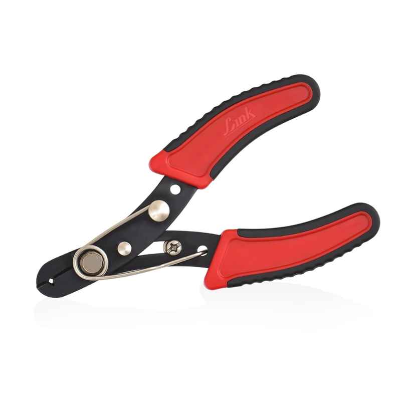 Link Prabal Wire Stripper | Black Finish Sharp Cutting Edges | Comfortable PVC Double Grip