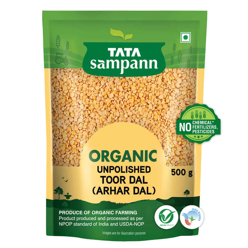 Tata Sampann Organic Unpolished Toor Dal (Arhar Dal)