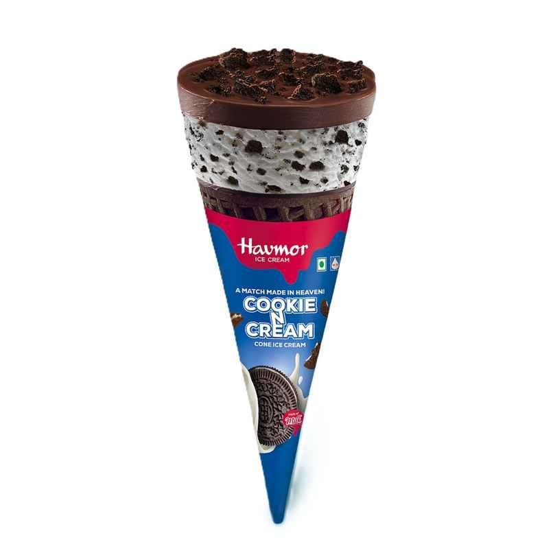 Havmor Cookie N Cream Cone | Crunchy Cone Treat