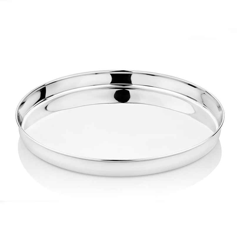Bhalaria Stainless Steel Heavy Gauge Dinner Plate | Mirror Finish | 30 cm Dia Bhalaria Stainless Steel Heavy Gauge Dinner Plate | Mirror Finish | 30 cm Dia