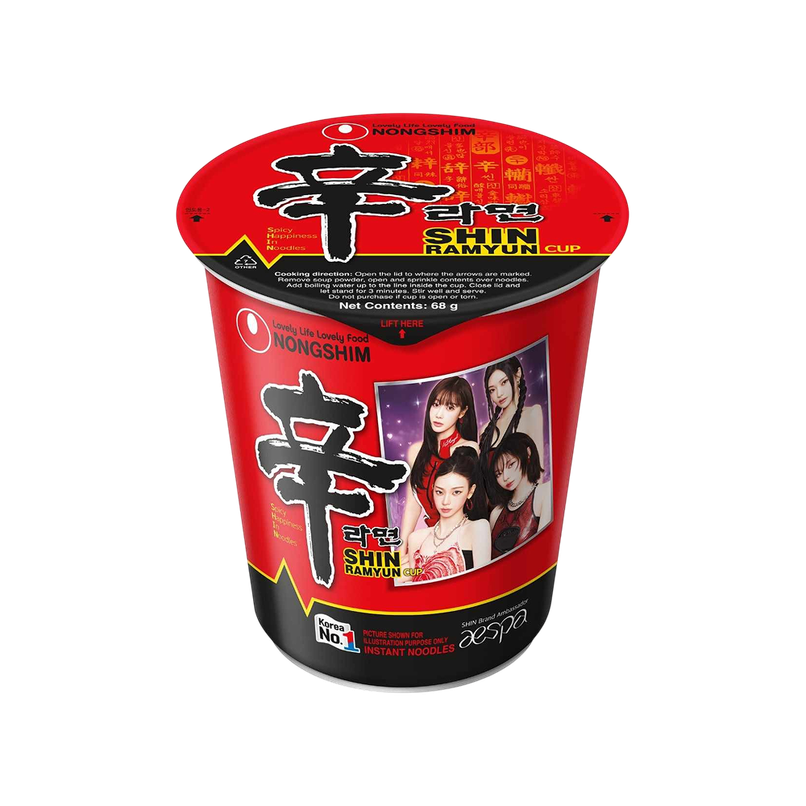 Nongshim Korean Shin Ramyun Cup Noodle Soup Veg