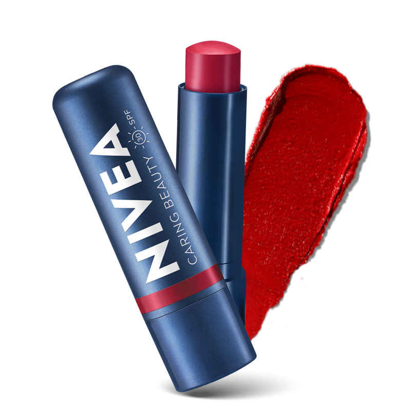 NIVEA Lip Caring Beauty Red Lip Balm | Lip & Cheek Tint with SPF 30 NIVEA Lip Caring Beauty Red Lip Balm | Lip & Cheek Tint with SPF 30