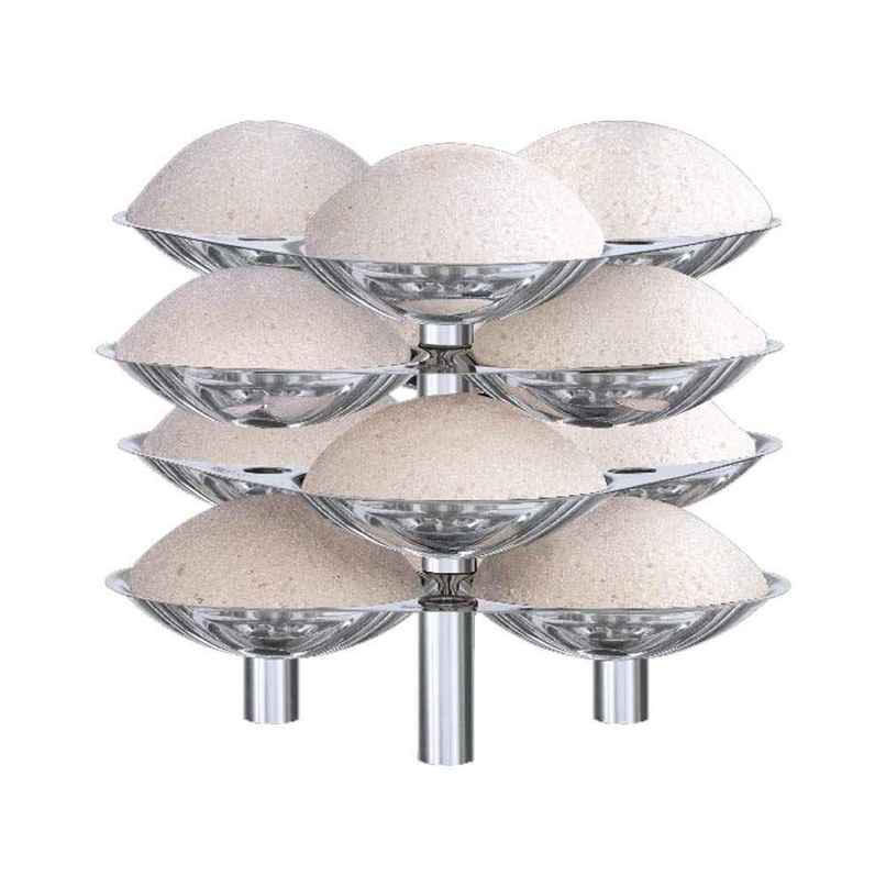 Hawkins Idli Stand For 5 Litre Cooker 12 Idli Pan For 5 Litre And Bigger Pressure Cookers - Silver